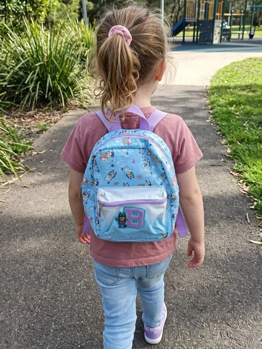 NWOT! Light Blue Bluey Mini Backpack